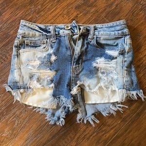 Ripped Jean Shorts